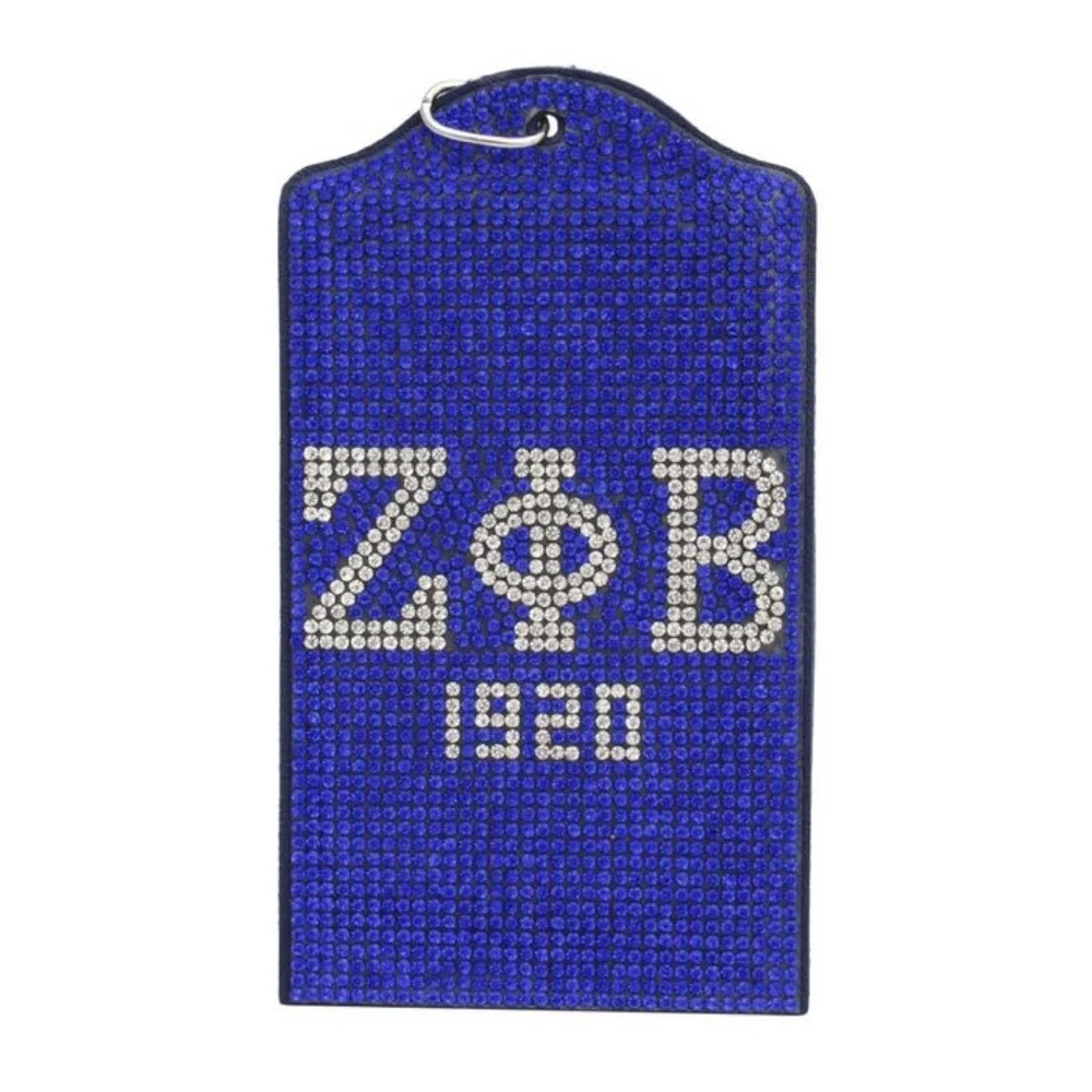 ZPB Blue Sparkling Sorority Pride ID Badge Holder